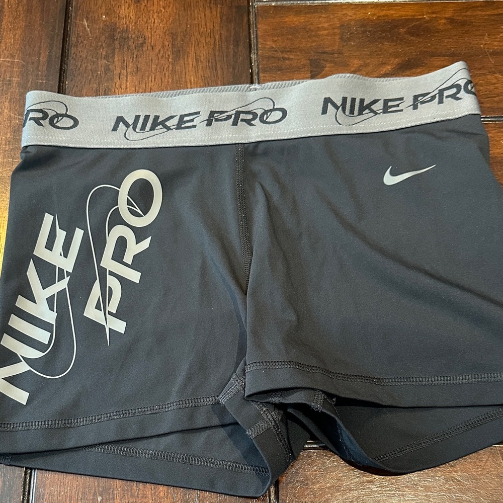 Nike Pro Black and Gray Training Shorts